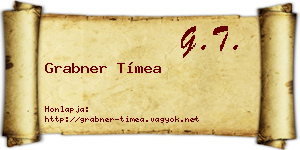 Grabner Tímea névjegykártya